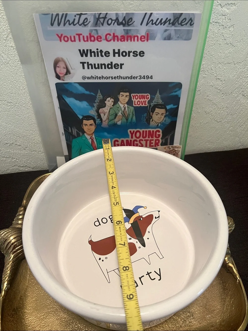 #2056* Ceramic Dog Bowl with 'Dog Party'DesignSignature Housewares Incorporated